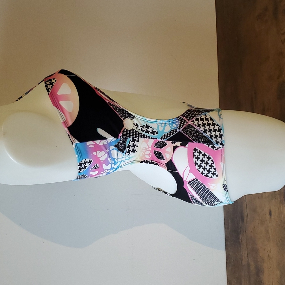 80s 90s Barbie neon Rusty Brand monokini cutout bathing swimsuits